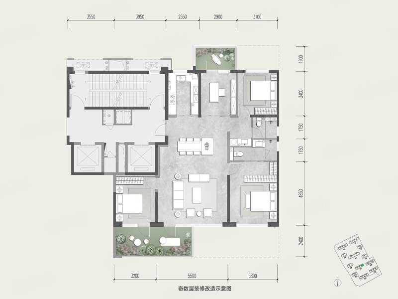 保利天瑞4室2厅139㎡308万二手房图片