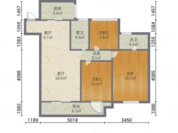 苏州常熟虞山万科公望万科公望 3室2厅2卫  电梯房 精装修106平米出租