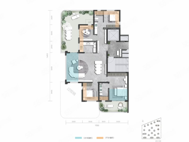 金地长缨赋4室2厅125㎡173万二手房图片