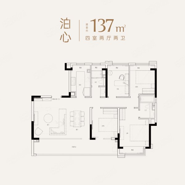 吴风宸樾府4室2厅137㎡305万二手房图片