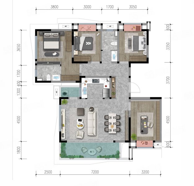 中信城开山河赋4室2厅143.5㎡129万二手房图片