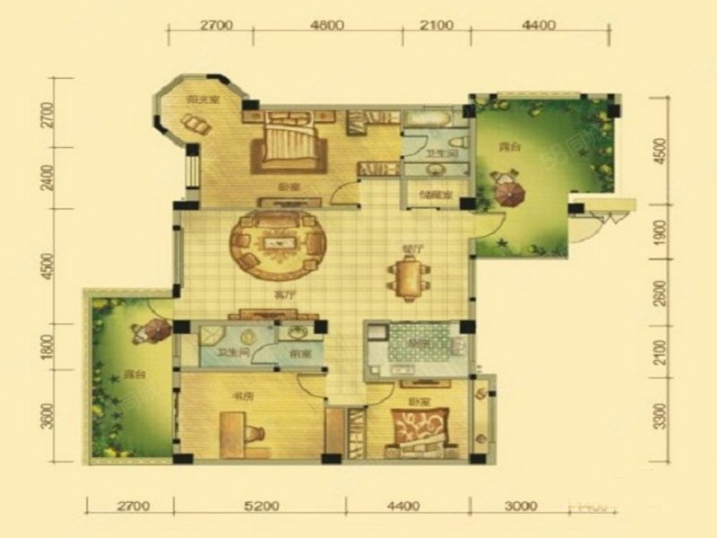 海航中国集锦润青城(新房)3室2厅139㎡万二手房图片