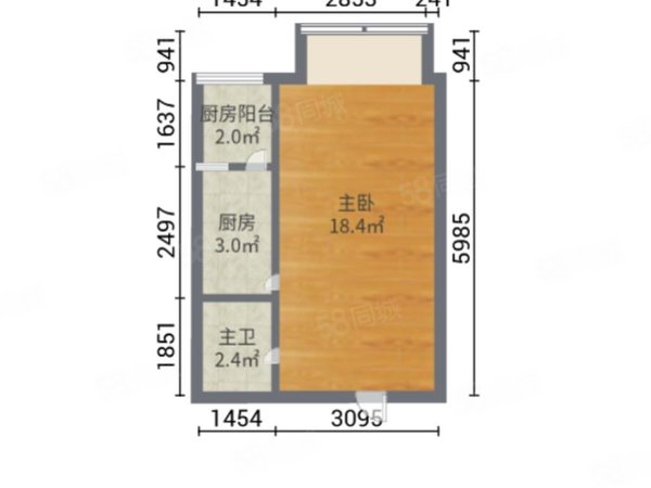 深圳福田华强北金茂礼都金茂礼都 1室0厅1卫  电梯房 36平米出租房源