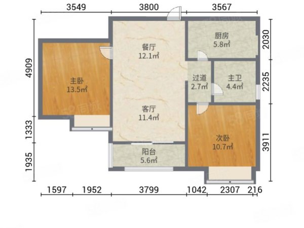 青岛黄岛东方影都保利海上罗兰保利海上罗兰 2室2厅1卫  电梯房 84