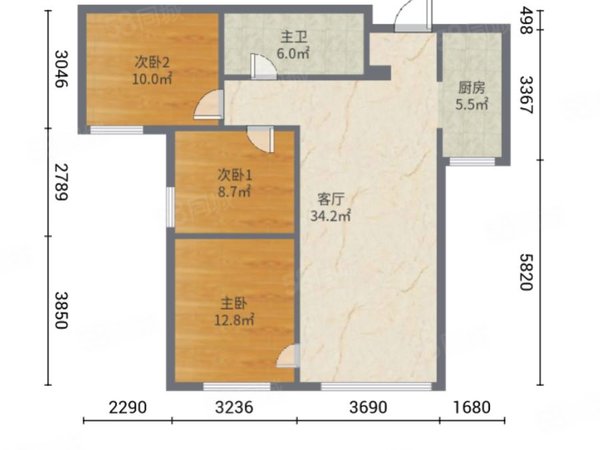融创融园汇莲美苑 3室2厅1卫 电梯房 96平米,东丽租房-天津58安居客
