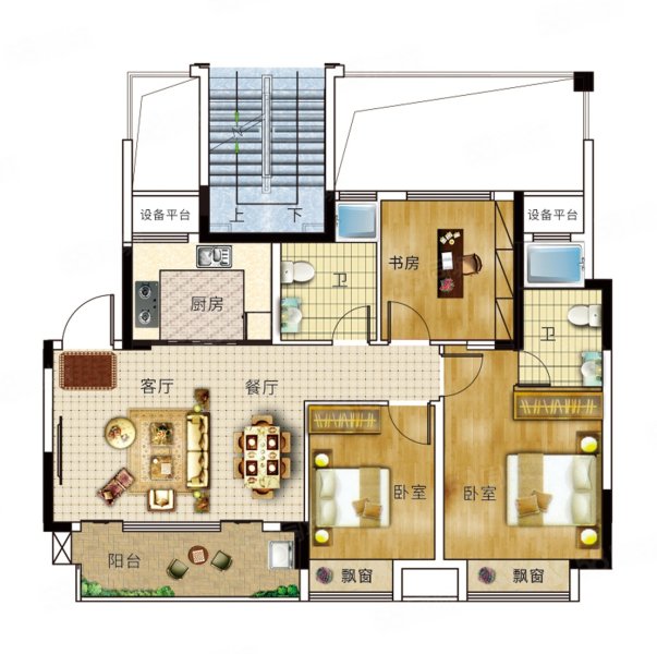 假日·金宸府3室2厅2卫102㎡南74万