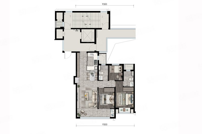 中海·江湾樾3室2厅103㎡310万二手房图片