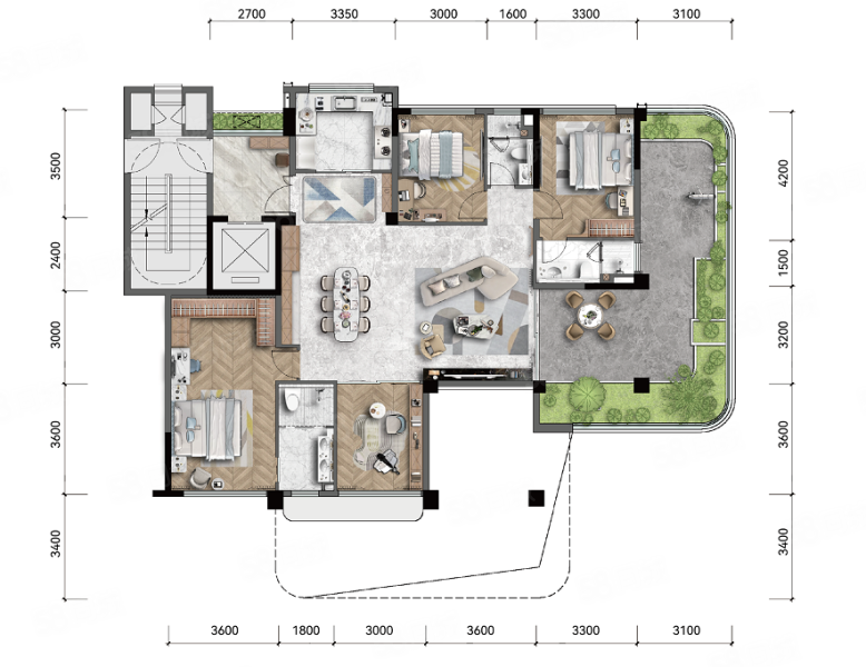 国瑞·麓林府4室2厅3卫141㎡南135万