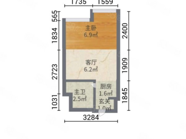 【多图】云鼎国际(城阳),国学公园租房,云鼎国际(城阳) 1室1厅1卫