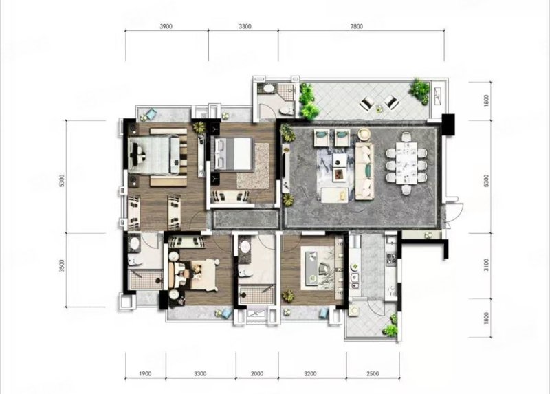 梵悦里(新房)4室2厅160.07㎡194万二手房图片