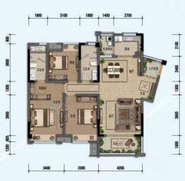 嘉裕第六洲(新房)3室2厅123㎡万二手房图片