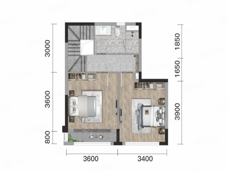 仁恒溪云居(新房)2室2厅89㎡150万二手房图片