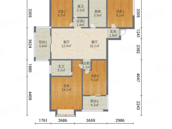 【多图】紫御东方(一期),燕子矶租房,紫御东方(一期) 4室2厅2卫 电梯