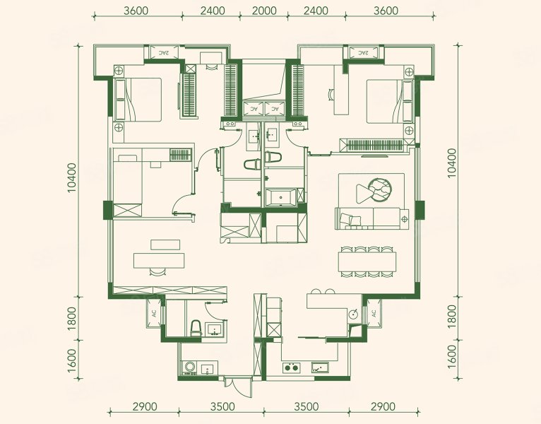 入帘青(新房)3室2厅161㎡177万二手房图片