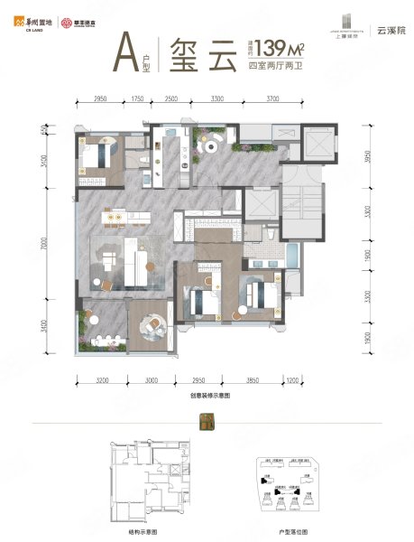 华润置地上璟润府(新房)4室2厅139㎡299万二手房图片