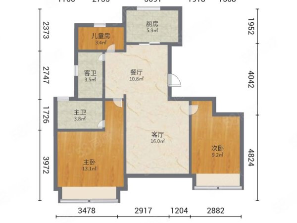 【多图】紫誉华庭,万达广场租房,紫誉华庭 豪装三房两卫 看房方便 好