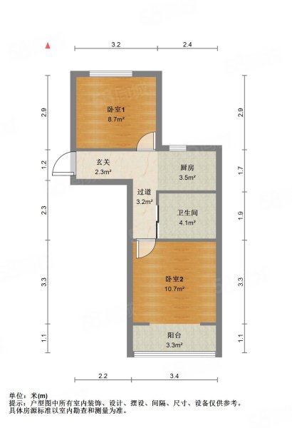 保德路1010弄小区2室0厅1卫47.92㎡南北180万