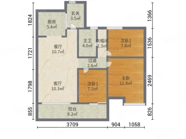 苏州常熟东南开发区湖畔现代城(二区)湖畔现代城(二区) 3室2厅1卫