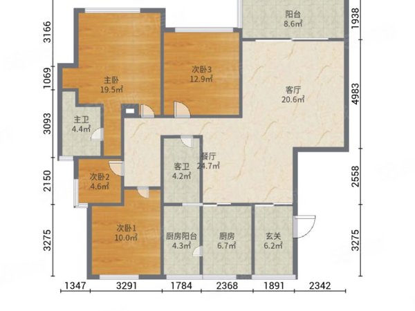 珠海香洲梅华仁恒星园仁恒星园 4室2厅2卫 6000.