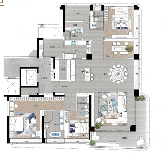 东建映月湖壹号5室2厅328㎡1148万二手房图片