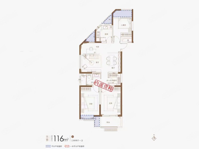 翡翠时光3室2厅116㎡185万二手房图片