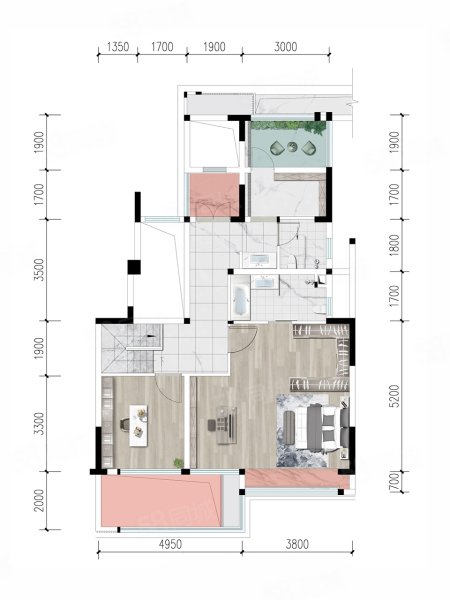 中信城开山河赋4室3厅179.5㎡236万二手房图片