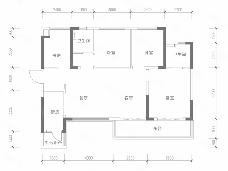 空港发展云玥汀澜4室2厅116㎡176万二手房图片