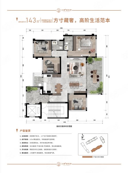 江岸铂悦府4室2厅143㎡120万二手房图片