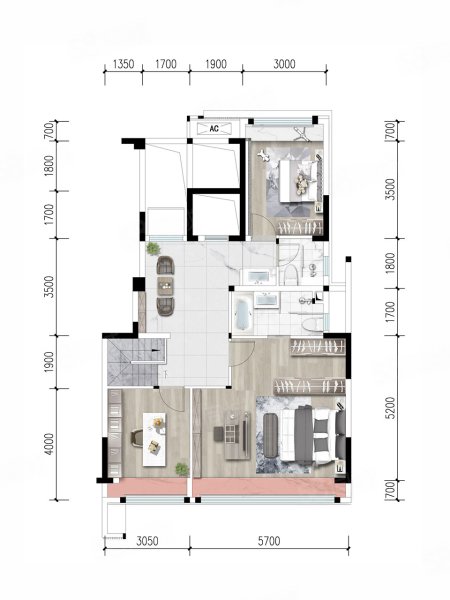 中信城开山河赋4室3厅182.5㎡234万二手房图片