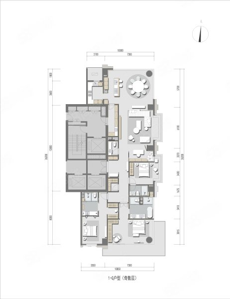 建國(guó)門9號(hào)3室2廳4衛(wèi)301㎡南北4515萬