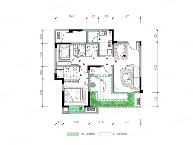 欢乐颂3室1厅99㎡102万二手房图片