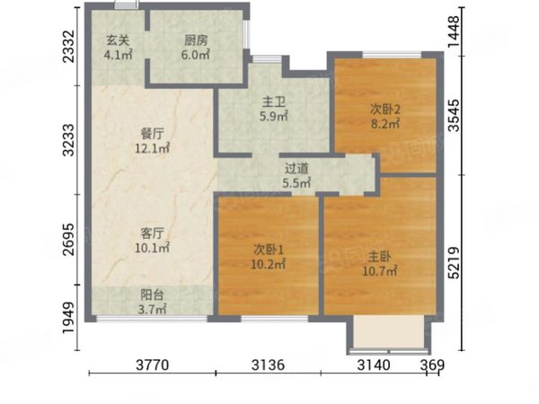 【多圖】旭輝鉑宸府,惠工租房,旭輝鉑宸府 3室2廳1衛 電梯房 精裝修