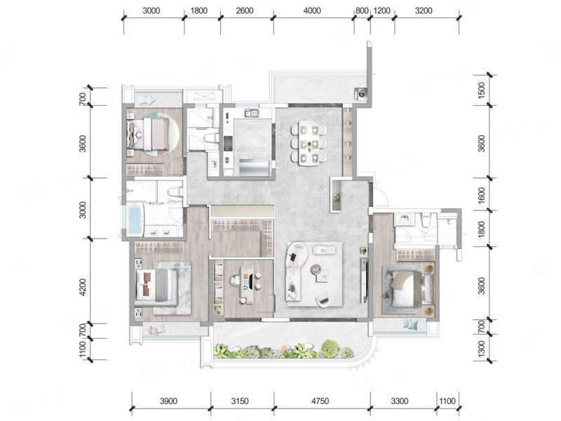 天府公园未来城(新房)4室2厅204㎡万二手房图片