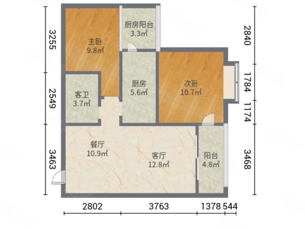 昆明西山前卫营润城八区润城八区 2室1厅1卫 2200.