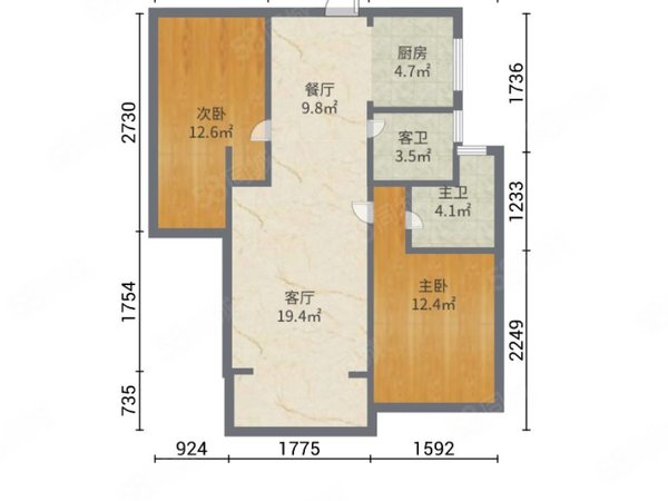 虞山租房,中南锦苑(常熟) 2室2厅1卫 电梯房 95平米,常熟租房-苏州58