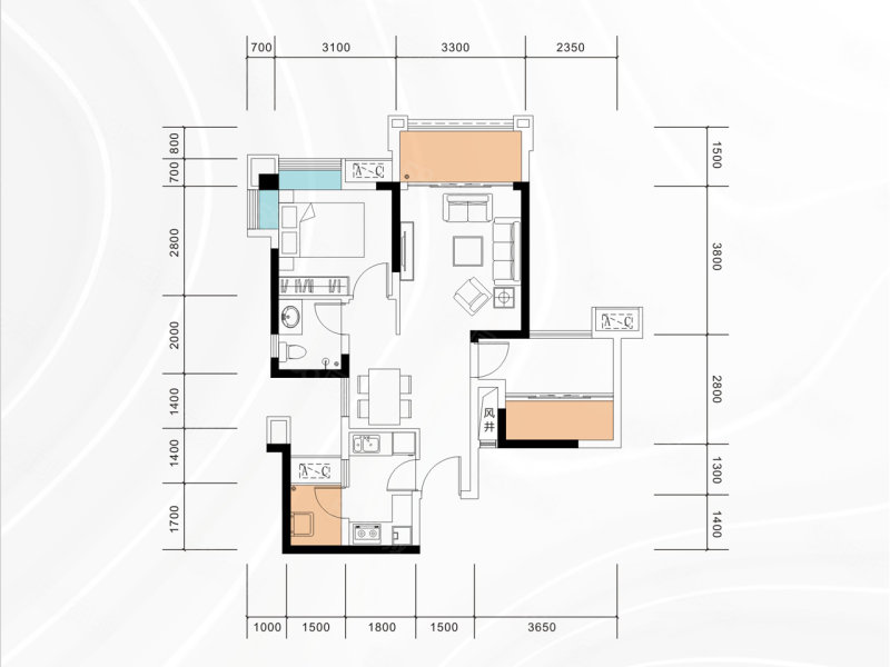 水岸雅居(新房)2室2厅68.06㎡64万二手房图片