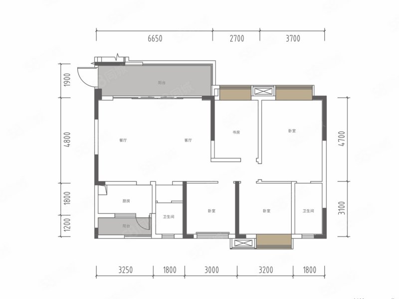 鹭湖宫19区长河湾4室2厅132㎡134万二手房图片
