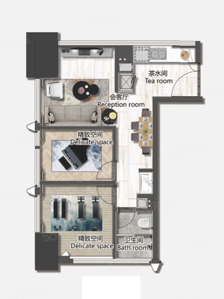 蜀道云上1室1厅76㎡88万二手房图片