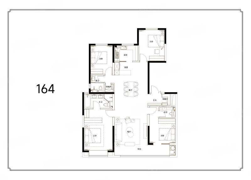 山钢铭宸4室2厅164㎡255万二手房图片