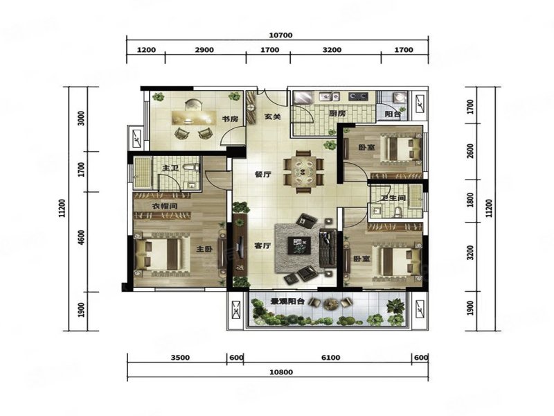凤凰1号栖云湖4室2厅120.39㎡99万二手房图片