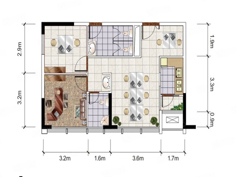 洲际健康城(新房)2室2厅73㎡53万二手房图片