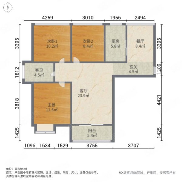 宿州水木清华户型图图片