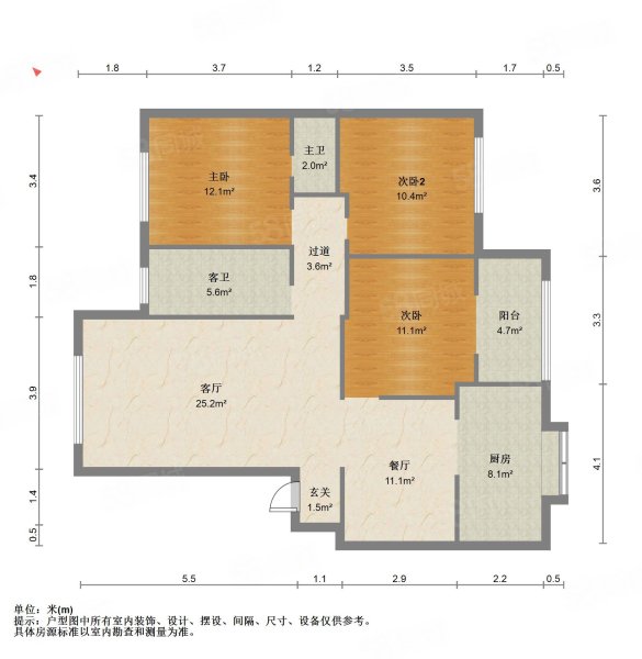 中岳路5号小区3室2厅1卫89.97㎡南北27.5万