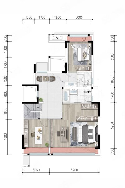 中信城开山河赋4室2厅176㎡222万二手房图片