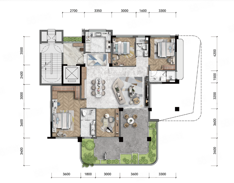 国瑞·麓林府4室2厅3卫141㎡南135万