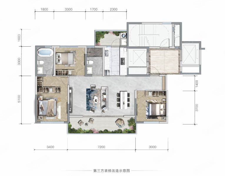 润泽府(新房)3室2厅118㎡92万二手房图片
