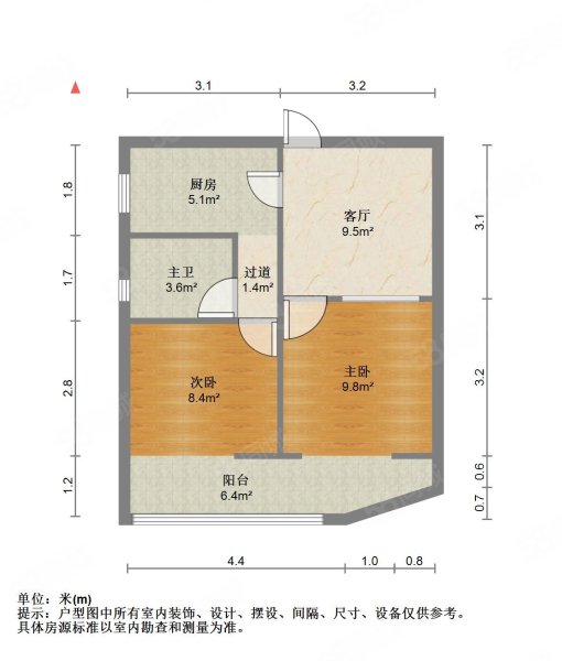 展峰大楼2室1厅1卫70.12㎡东南348万