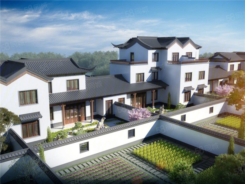 江南风情 叠墅合院 5字头起 随时看房,桃花源著·江南-长春58同城