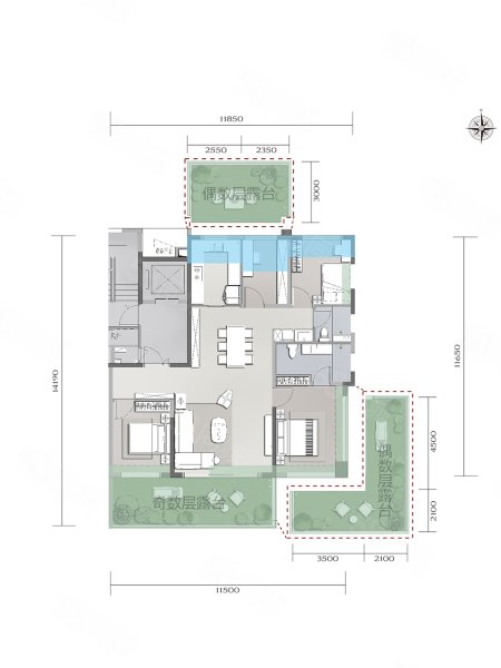 绿城熙海棠4室2厅130㎡291万二手房图片