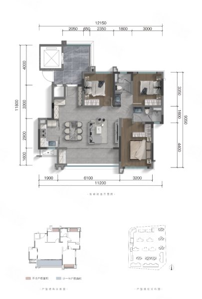 城投置地陆家桥未来公园3室2厅110㎡181万二手房图片